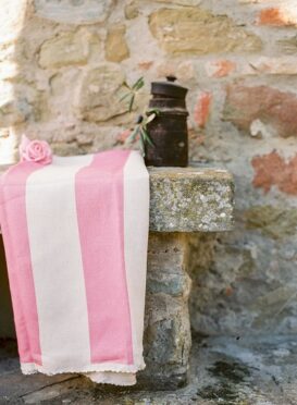 Broadstripe ~ Cherry On Stone Linen