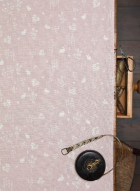 Summertime ~ Faded Old Silk on Cream Linen (matches pale pink icing)