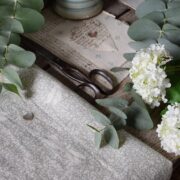 Chasing Dragonflies ~ French Shutter Gray on Ivory Linen - Image 2