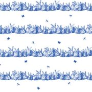 Hip Hop Wallpaper in Spode Blue on White - Image 2