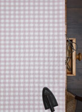 Check Small ~ Old Silk on Ivory Linen