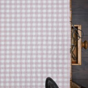 Check Small ~ Old Silk on Ivory Linen
