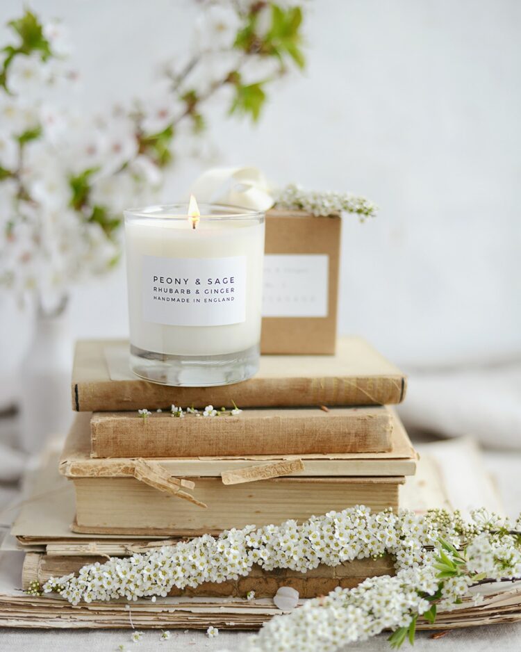 Large Glass Tumbler Candle ~ Rhubarb & Ginger ~ £20.00 ON SALE £14.00