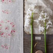 The Capri Stripe ~ Weathered Blue on Grainsack Linen - Image 3