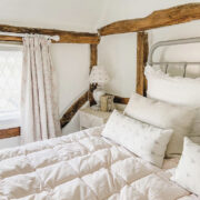 Mathilde ~ French Blossom & Jade on Pure White Linen NEW BATCH FOR SALE £55pm - Image 3