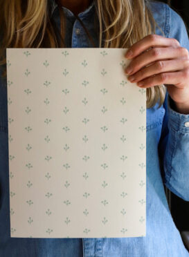 Sprigs Wallpaper in Eucalyptus Green