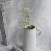 Sienna ~ Opal Blue On Washed Floppy Ivory Linen - Image 2