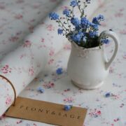 Giardino ~ Rose & Thyme on Cream Linen * - Image 4