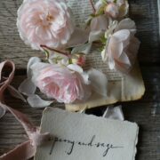 Birdsong (Large) ~ Pretty in Pink Background on Ivory Linen - Image 3