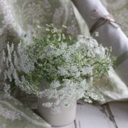 Sienna ~ Weathered Green on Cream Linen * - Image 5