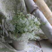 Sienna ~ Weathered Green on Cream Linen * - Image 7