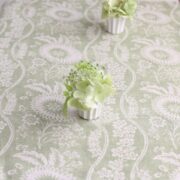 Sienna ~ Weathered Green on Cream Linen * - Image 3