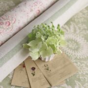 Xanthe ~ Peony & Sage colourway on Cream Linen * - Image 2