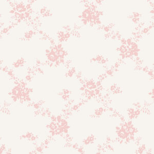 Giardino Powder Pink on Ivory Wallpaper