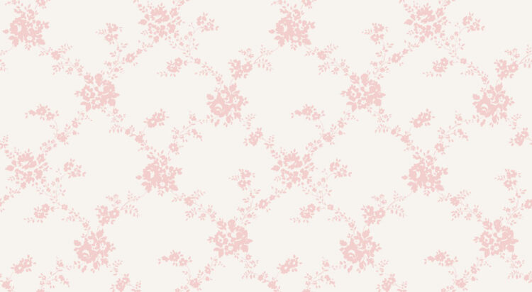 Giardino Powder Pink on Ivory Wallpaper