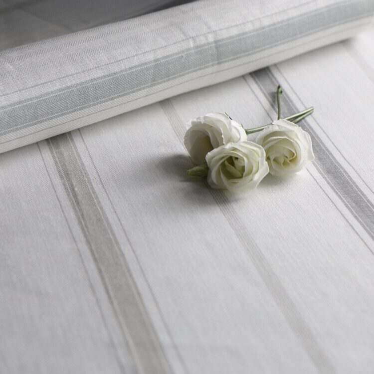 Sorrento Stripe ~ On Oyster White Herringbone Linen (3 colourways available)