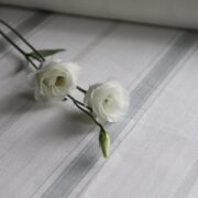 Sorrento Stripe ~ On Oyster White Herringbone Linen (3 colourways available) - Image 2