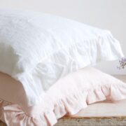 Hygge White Large Oblong Side Frill Pillowcases - Image 2