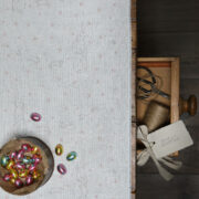 Rabbit All Star ~ Pink Stars on White Linen Union - Image 6