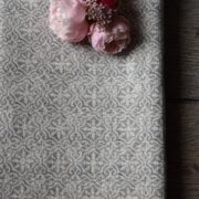 Lakshmi ~ Small Dark Grey Blotch on Cream Linen * - Image 2