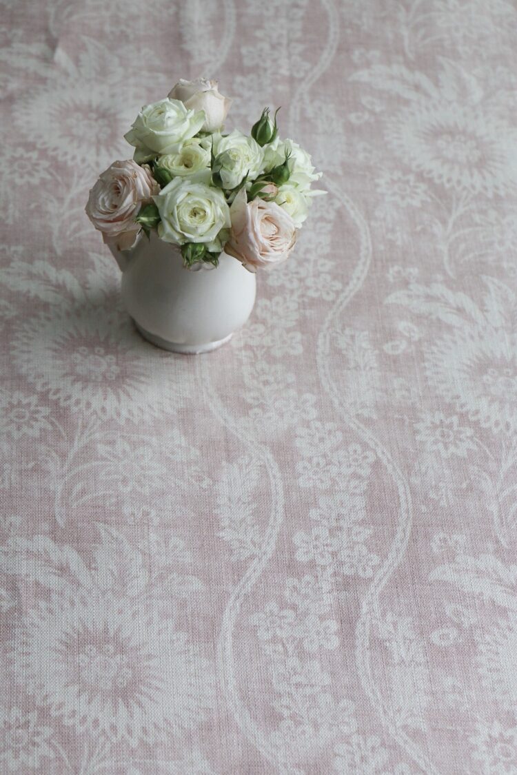 Sienna ~ Mulberry Pink on Ivory Linen ** {please check basecloth when ordering}