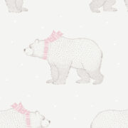 Bears Wallpaper Pink On Stone With White Stars discontinued (can still print if required) - Image 3