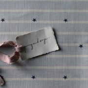 Stars and Stripes ~ Sky & Navy on Cream Linen ** - Image 4