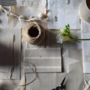 Skinny Pinstripe REVERSED ~ Donkey on Cream Linen * - Image 2