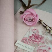 Plain Chevron ~ Faded Old Silk on Chunky Linen or Cream Linen you can choose - Image 2