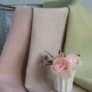 Plain Chevron ~ Faded Old Silk on Chunky Linen or Cream Linen you can choose - Image 4