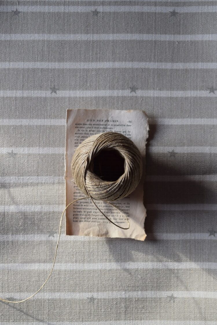 Stars and Stripes ~ Donkey and Dark Grey on Cream Linen *