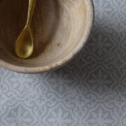 Lakshmi ~ Soft Blue Grey Blotch on Ivory - Image 3
