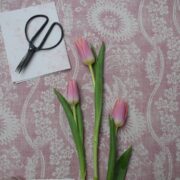 Sienna ~ Plum on Cream Linen * - Image 2