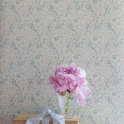 Ditsy Delilah {Tiny} ~ Slate Blue and Lime Wallpaper - Image 3