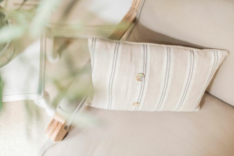 Weathered Ticking Grey Cushion ~ £49.00