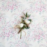Lozere Grande ~ Fig on Smart Cream Herringbone * - Image 3