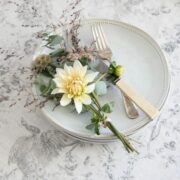 Giselle Petit ~ Weathered Grey on Cream Linen - Image 2