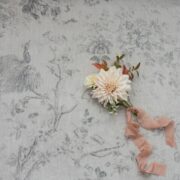 Giselle Petit ~ Weathered Grey on Cream Linen - Image 3