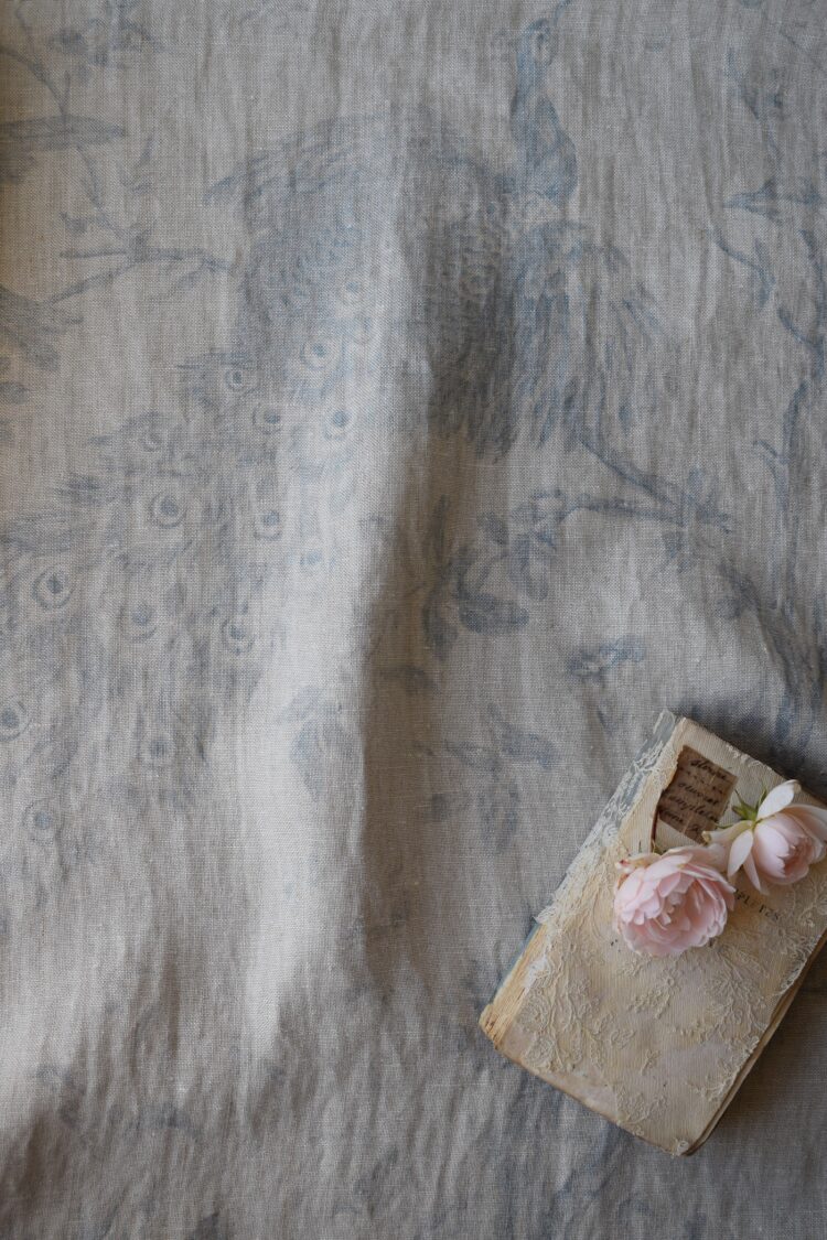 Giselle Grande ~ Blue Gray on Stone Linen*