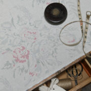 Lozere ~ Peony & Vert on Stone Linen* - Image 7