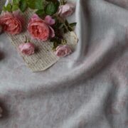 Giselle Grande ~ Powder Pink on New White Linen - Image 2