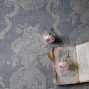 Greta ~ Weathered Blue on Chunky Linen - Image 2