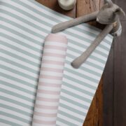 Chelsea Stripe Starling Egg Blue on White Wallpaper - Image 3