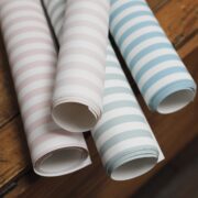 Chelsea Stripe Pale Peony Pink on White Wallpaper - Image 4