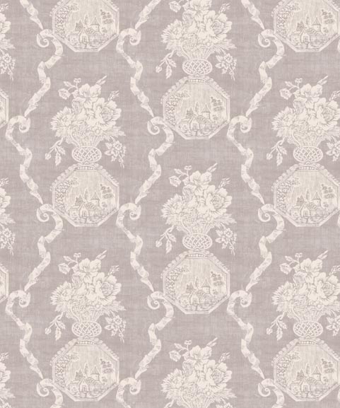 Greta Natural Wallpaper - Peony & Sage