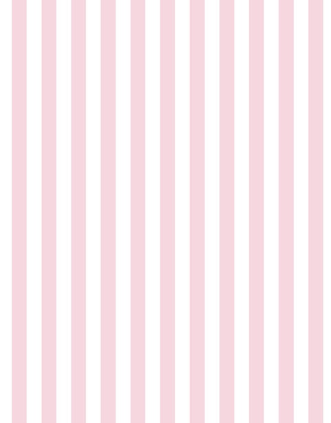 Chelsea Stripe Pink Icing on White Wallpaper - Peony & Sage