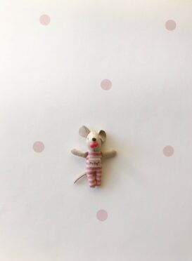 1 Roll OLD STOCK SPOTTY Pink Icing Wallpaper - 1 roll left.