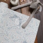 Delilah's Rabbit ~ Slate Blue and Lime Wallpaper CREAM BACKGROUND - Image 5