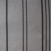 French Ticking ~ Graphite Black on Smart Cream Herringbone - Image 2