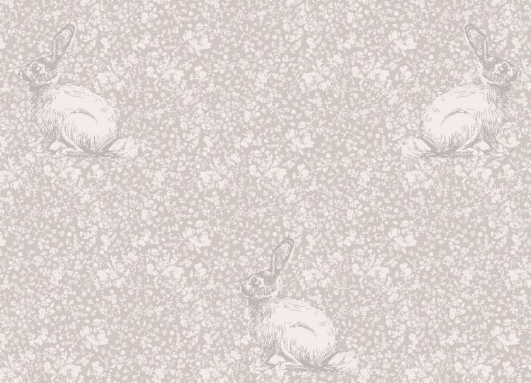 Delilah's Rabbit ~ Gustavian Grey Background